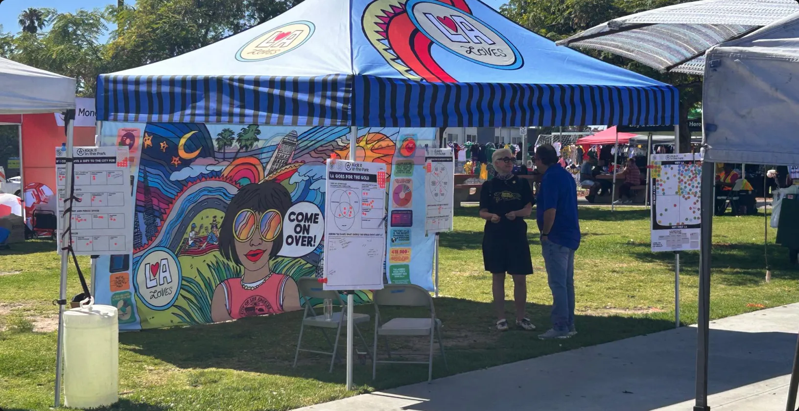 The booth in the park